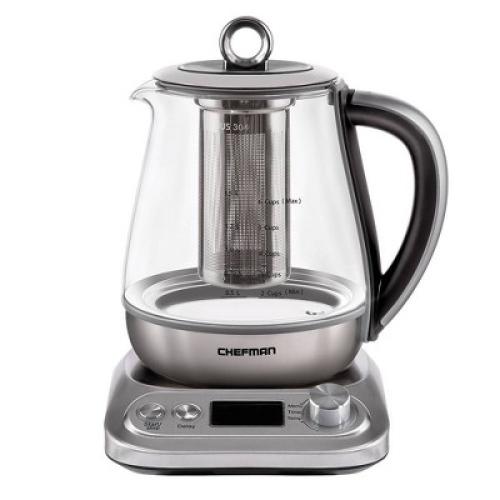 Chefman 1.5L Programmable Electric Glass Kettle