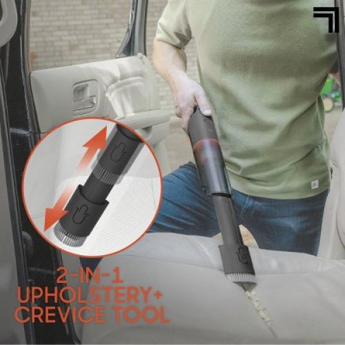 Sharper Image Lightweight Handheld Vacuum with 2-In-1 Upholstery & Crevice Tool, Cordless Black