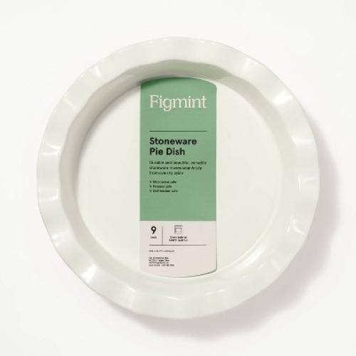 9 Round Stoneware Ruffle Pie Dish Cream - Figmint™