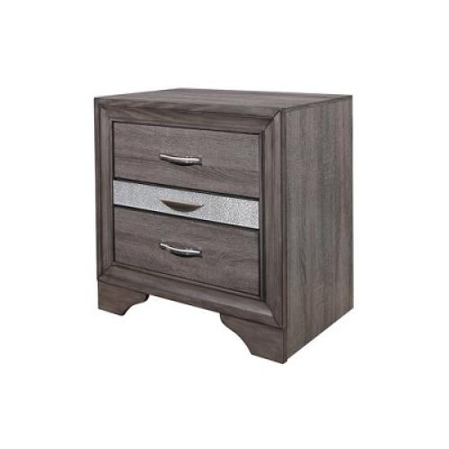Size 30x 18 Color Grey Global Furniture Seville Grey Nightstand