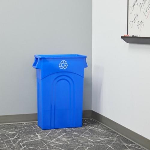 United Solutions 2 Pack 23 Gallon Kitchen Trash Cans, Tall Garbage Bins with Slim Profile and Integrated Handles, Highboy, Blue ‼️Only comes with ONE ‼️