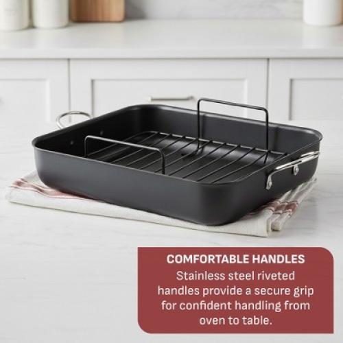 T-Fal Simply Cook 13x16 Nonstick Roaster Black