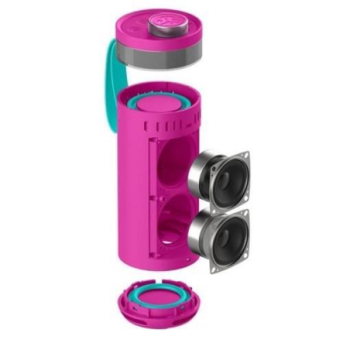 Color Pink JLab Go Party Portable Speaker - Pink: Bluetooth, Waterproof, LED Light, USB-C Charging