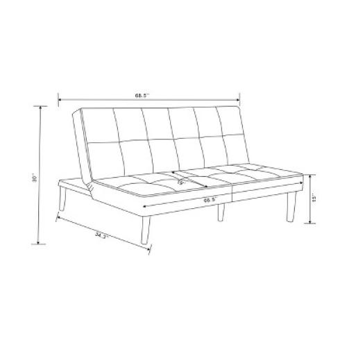 Futon Sofa Black - Room Essentials