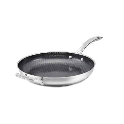 Cuisinart FusionPlus 12 Hybrid Stainless Steel and Ceramic Nonstick Fry Pan with Helper Handle