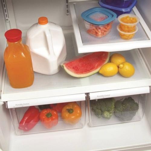 Con-Tact 18 x 4' Zip-N-Fit Premium Non-Adhesive Ribbed Shelf Liner: Clear Drawer & Fridge Liner for Cabinets
