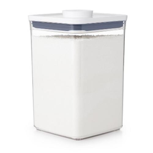 OXO POP 4.4qt Plastic Big Square Airtight Food Storage Container Clear: BPA-Free, Dishwasher-Safe, Silicone Lid