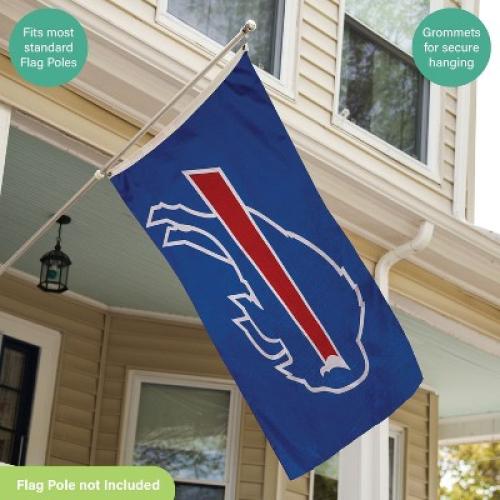 Blue and Red 3x5 Evergreen Buffalo Bills 3' x 5' Indoor Outdoor Flag for Home Apartment Dorm Rooms