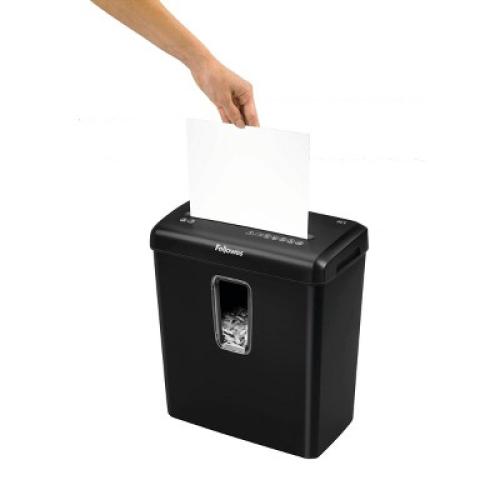 Fellowes Powershred 6ct Cross-Cut Paper Shredder - Black