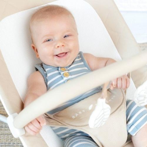 Baby Delight Highland Organic Portable Baby Bouncer - Oat
