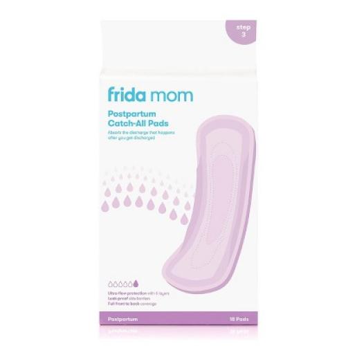 Frida Mom Postpartum Maternity Pads - Long Front to Back Coverage for Maximum Absorbency   Heavy Flow - 18ct