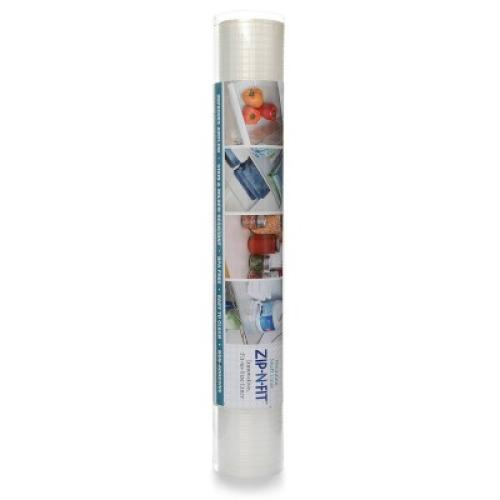 Con-Tact 18 x 4' Zip-N-Fit Premium Non-Adhesive Ribbed Shelf Liner: Clear Drawer & Fridge Liner for Cabinets