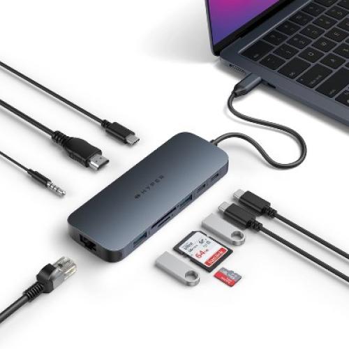 HyperDrive Next 10-Port USB C Hub: 10 Gbps Data Transfer, 4 USB Ports