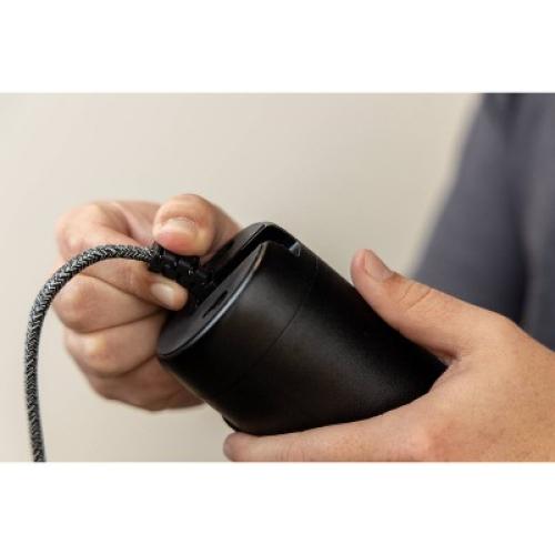 GE 2 USB-A 2 USB-C 2 Outlet Desktop Charging Station 5' Cord Black