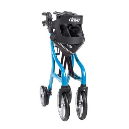 Color Blue Drive Medical Nitro Sprint Rollator - Tall, Folding, Adjustable Height - Blue