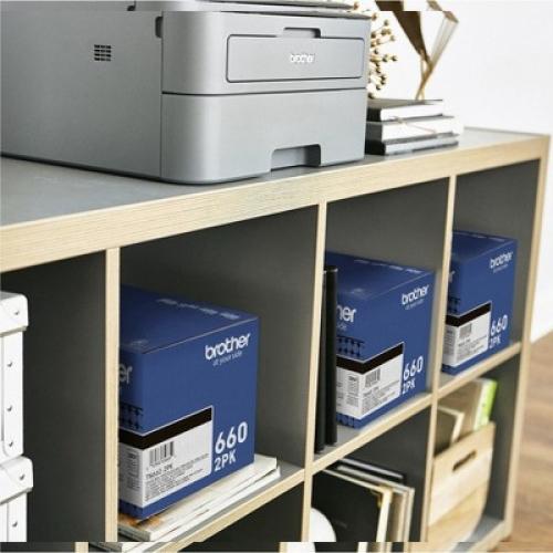 Brother High Yield Laser Toner Cartridge - Twin-pack - TN6602PK