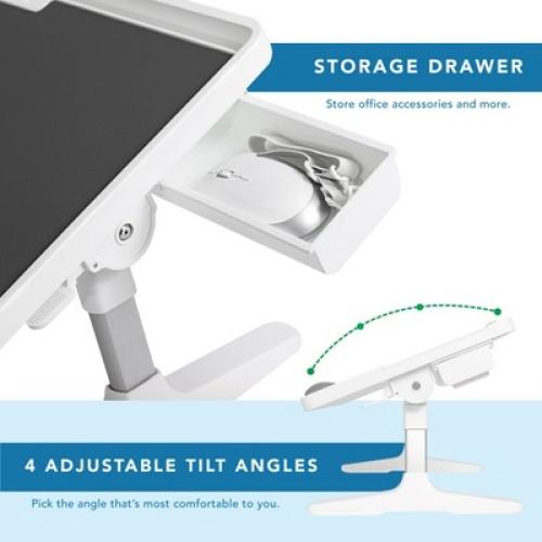 LAPGEAR Easy Tilt Adjustable Laptop Bed Desk Gray
