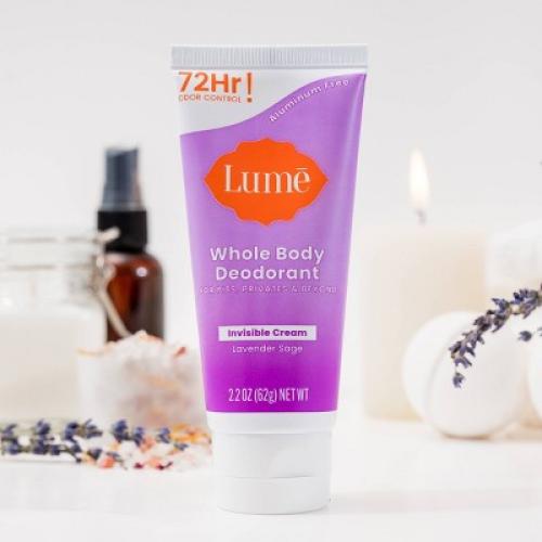 Lume Whole Body Women's Deodorant - Invisible Cream Tube - Aluminum Free  2 pack