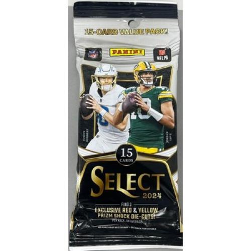 2024 Panini Select Football Jumbo Pack  (Red and Yellow Prizm Shock Die-Cuts)