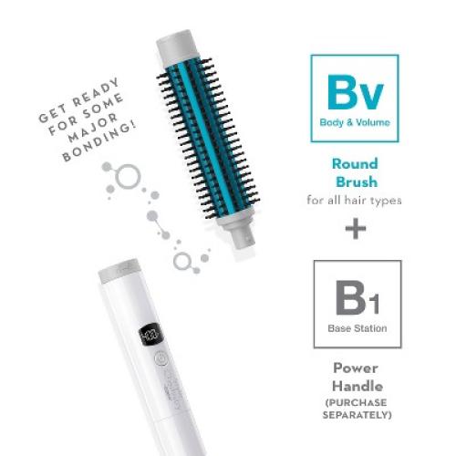 Conair Style Chemistry Round Heating Curling Brush Attachment For Use With Style Chemistry Starter Kit Power Handle - Turquoise Blue - 1