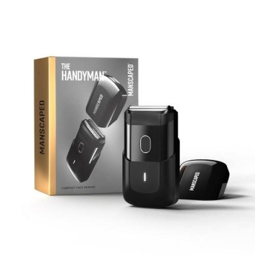 MANSCAPED The Handyman Compact Face Shaver, Portable SkinSafe Men's Travel Facial Hair Electric Razor
