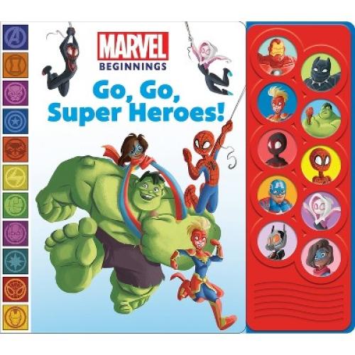Marvel Beginnings: Go, Go, Super Heroes! Sound Book - by  Pi Kids (Mixed Media Product)