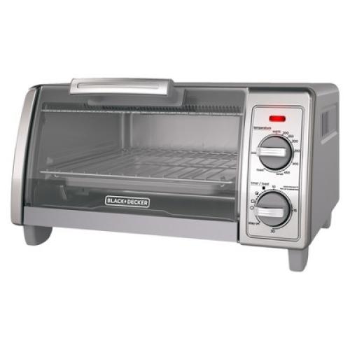 BLACK DECKER 4 Slice Toaster Oven - Silver - TO1700SG