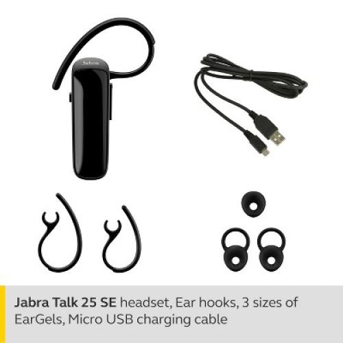 Jabra Talk 25 SE - Black Wireless Bluetooth Mono Headset Black