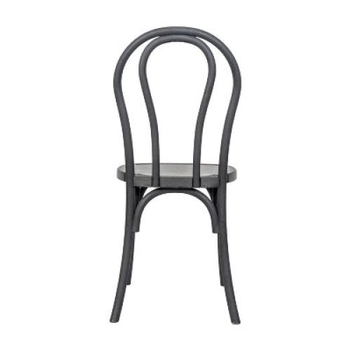 Color Black Flash Furniture HERCULES Commercial Black Indoor/Outdoor Wood Look Resin Thonet Style Chair