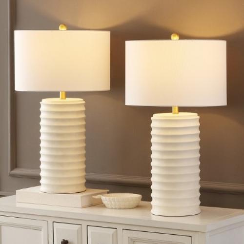 Melina Table Lamp (Set of 2) - 28.5 Inch Height - TBL4121 - Bone - Safavieh