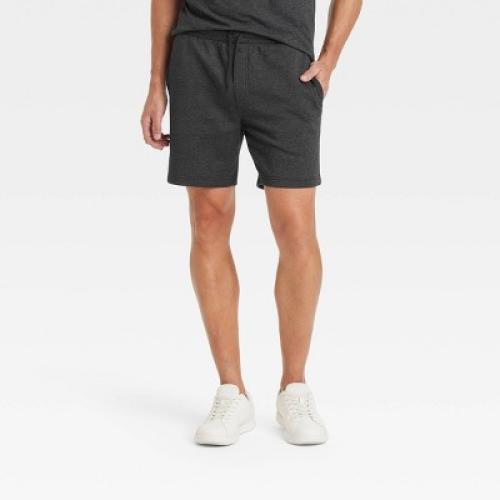 Size M Men's Every Wear 7 Ultra Soft Fleece Pull-On Shorts - Goodfellow & Co™ Dark Gray  Midweight, Drawstring Waistband