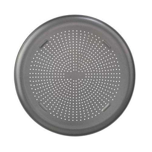 GoodCook 15.75 Large Nonstick Carbon Steel Ready Air Perfect Pizza Pan Gray: Round Oven Tray, Dishwasher-Safe