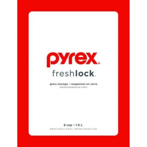 Pyrex Freshlock 8 Cup Rectangle Food Storage Container