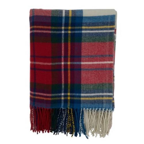 50x60 Casual Plaid Design Throw Blanket - Saro Lifestyle: Acrylic, Knitted, Lightweight Fabric, Machine Washable