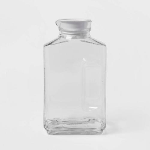 64oz Glass Straight Side Pitcher with Lid - Threshold™