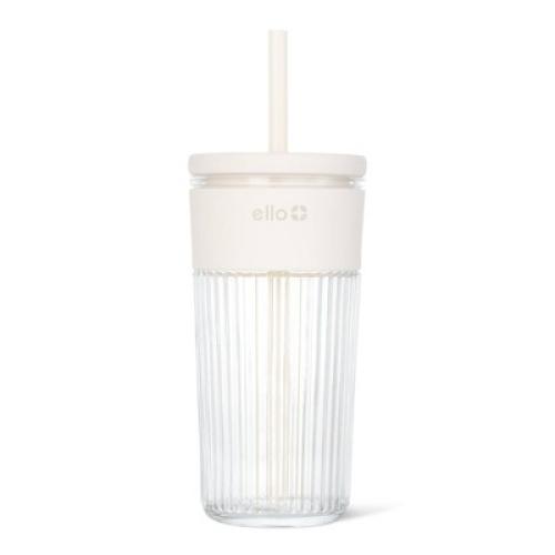 Ello Ava 18oz Straw Tumbler Cream MISSING STRAW
