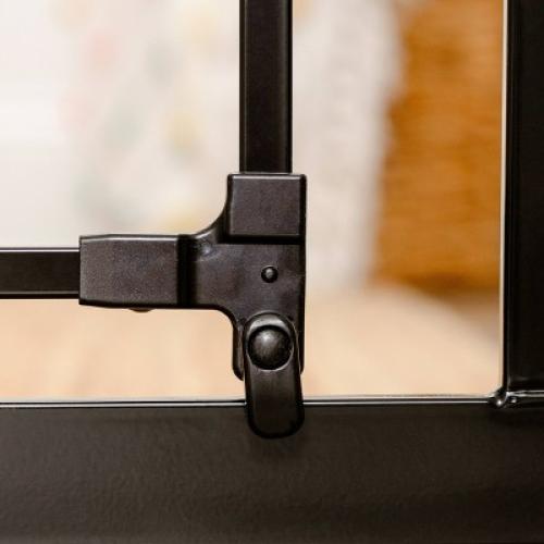 Carlson Pet Extra Wide Gate with Pet Door - Black