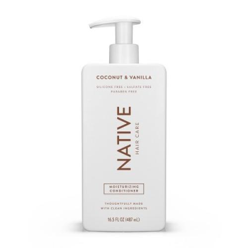 Native Coconut & Vanilla Moisturizing Vegan Conditioner, Clean, Sulfate, Paraben and Silicone Free - 16.5 fl oz 2pk