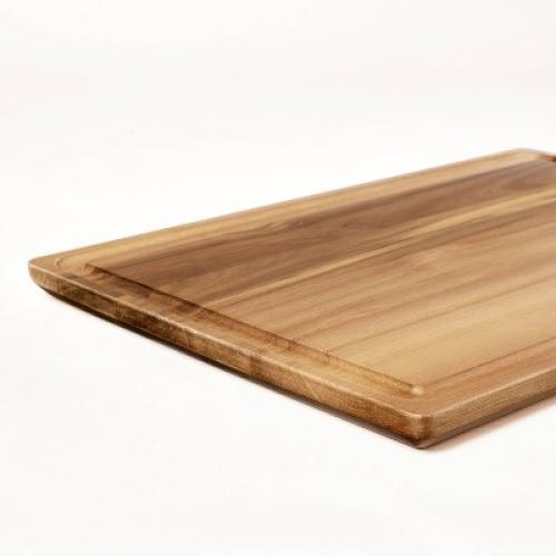 14x20 Acacia Wood Carving Board with Juice Groove Natural - Figmint™: Reversible Wooden Cutting Board, Charcuterie CHIPPED CORNER