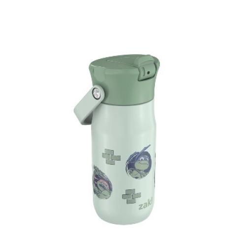 Zak Designs 14oz TMNT Stainless Steel Vacuum Harmony Straw Water Bottle