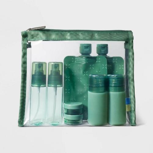 8pc Complete Travel Toiletry Set Dark Ivy - Open Story™ (2 )