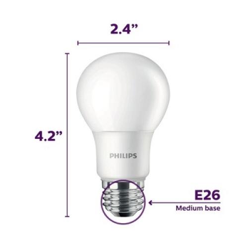 Philips LED 75W Frosted Daylight A19 8-Pack (Non-T20)