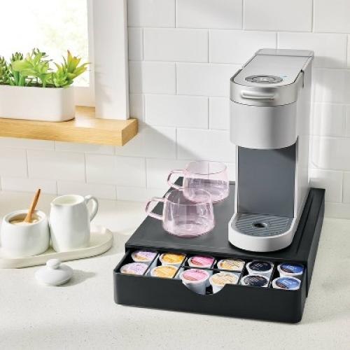 Coffee Pod Under Brewer Storage Drawer and Rubber Wood Knob - Brightroom™