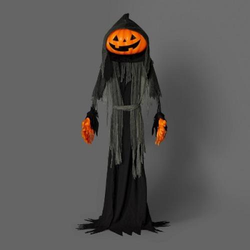 Lewis & Friends™ 8' Halloween Light and Sound Lewis The Pumpkin Ghoul™ - Hyde & EEK! Boutique™