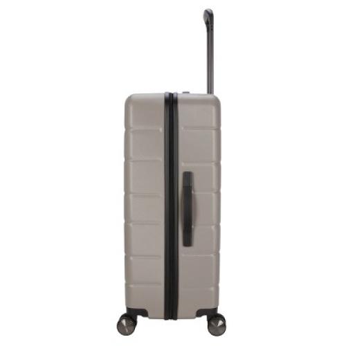 Skyline Hardside Large Checked Spinner Suitcase - Oxford Tan: Telescoping Handle & 8 Wheels ‼️has scratches on the outside ‼️
