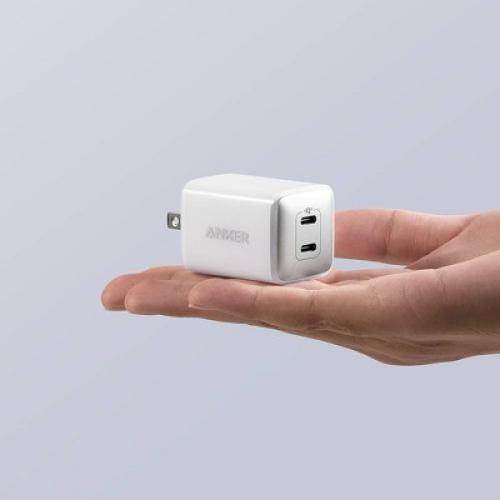Anker 2-Port PowerPort III 40W Nano Pro Duo USB-C Power Delivery Wall Charger - White