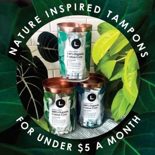 L . Organic Cotton Full Size Tampons - Regular - 30ct