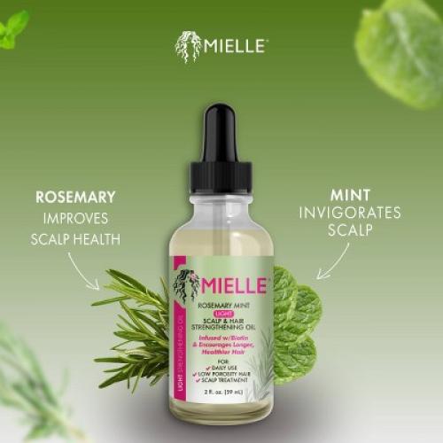 Mielle Organics Rosemary Mint Light Scalp & Hair Strengthening Oil - 2 fl oz