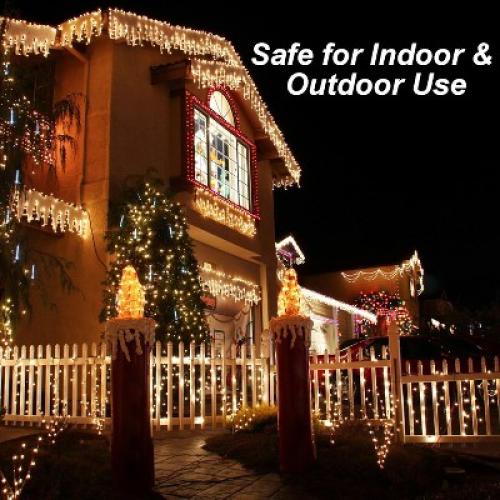 JOYFY Christmas String Lights Outdoor,150 Count Christmas Tree Lights,31.2FT String Lights with Green Wire for Xmas Indoor Party Garden Decorations