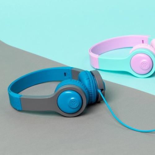 JLab JBuddies Folding Gen 2 Kids Headphones - Blue/Gray